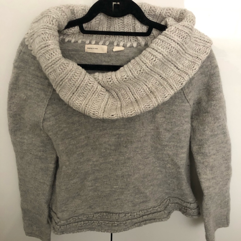 Grey Anthropologie sweater